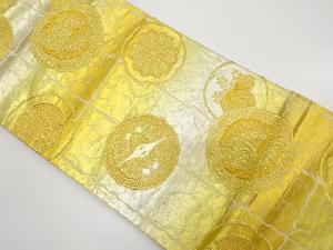 アンティーク　蝶に桐・花模様織り出し袋帯（材料）